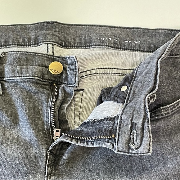 Gap 1969 Mid Rise Legging Jean Jegging Distressed Charcoal 32 / 14 - Picture 8 of 12